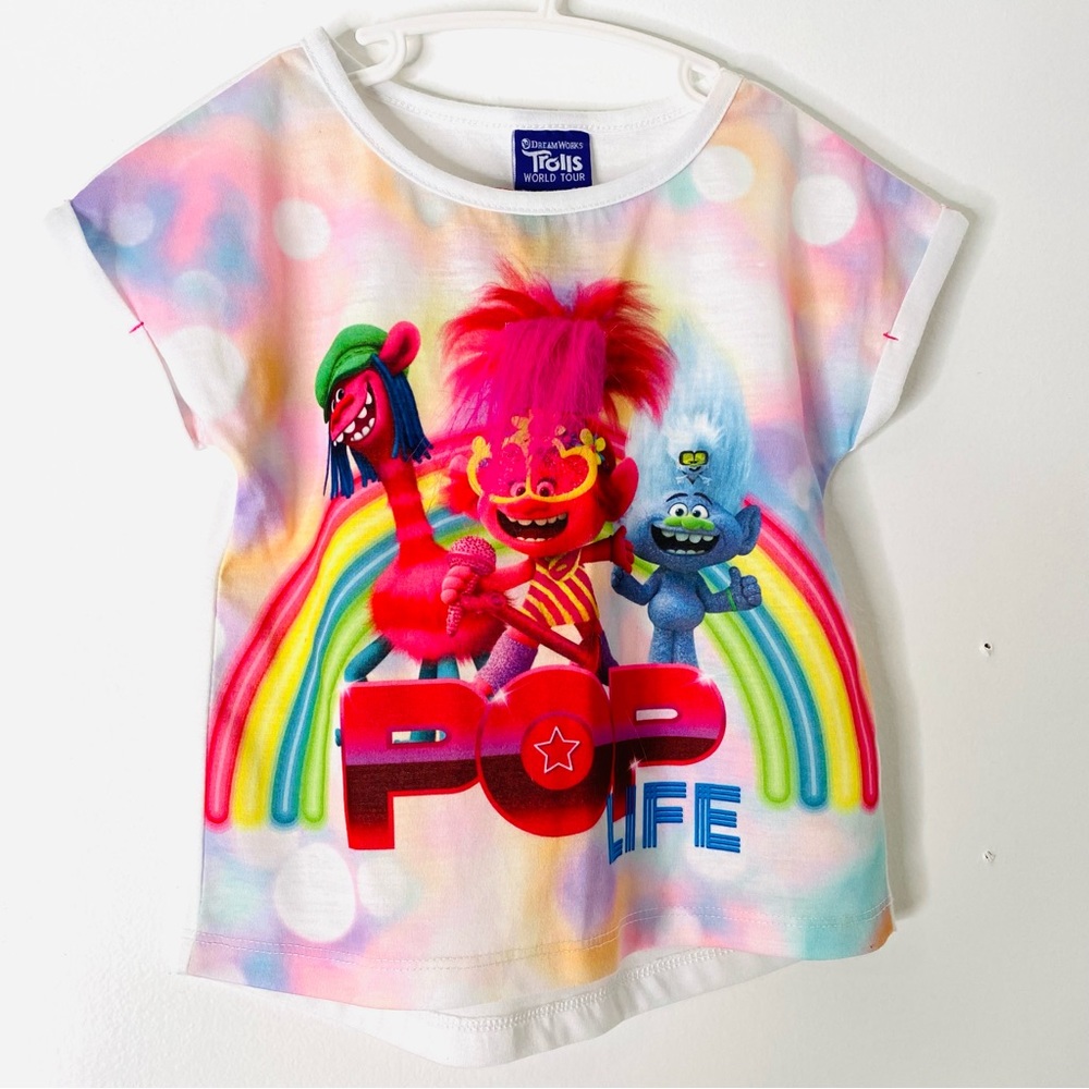Trolls World Tour Pop Life 3D Graphic Tee NWT
